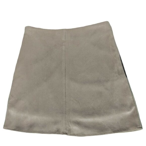 Honey Belle A Line Suede Skirt Medium Brown Tan - Picture 2 of 5